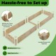 Wooden vegetable raised garden bed assembly with mortise and tenon structure for easy setup in backyard or patio.