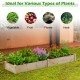 Wooden vegetable raised garden bed made of solid fir wood, ideal for planting vegetables, fruits, flowers, and herbs.