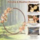 Wooden wedding arch crafted from natural fir wood, featuring a round design, ideal for outdoor ceremonies and.