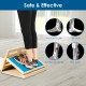 4-level adjustable slant board for calf stretching, made of heavy-duty plywood, with anti-skid tread for safety.
