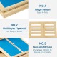 Adjustable slant board made of multilayer plywood, featuring a foldable design and anti-slip stickers for safety.