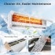 Self-cleaning function of X-Pro 18000 BTU Mini Split AC with removable filter for easy maintenance and cleaner air.