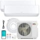 X-Pro 27000 BTU mini split AC with heat pump, featuring two 9K units, remote control, and energy-efficient inverter.