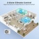 2-zone mini split AC system with 27000 BTU, featuring independent temperature control for optimal comfort in two rooms.