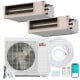 Concealed ducted mini split AC system with 2 zones, 27000 BTU, and smart control for homes and offices.