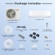 X-Pro 27000 BTU Mini Split AC package includes outdoor unit, 3 indoor units, pipes, remote, and installation.