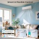 X-Pro 27000 BTU Mini Split AC with Heat Pump, showcasing smart control and 4D swing for efficient cooling in a living.