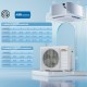 Ceiling cassette mini split AC unit with 27000 BTU capacity, featuring inverter technology and 360° airflow for.