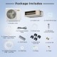 Concealed ducted mini split AC system with outdoor unit, indoor unit, and installation accessories for efficient.