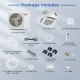 Ceiling cassette mini split AC system with 2 indoor units, remote control, and versatile installation options for.