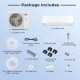 X-Pro 35000 BTU Mini Split AC package includes outdoor unit, indoor units, pipes, remote, and installation accessories.
