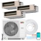 Concealed ducted mini split AC system with 3 zones, 35000 BTU, featuring smart control and inverter technology for.
