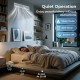 X-Pro 35000 BTU ducted mini split AC in a bedroom, showcasing quiet operation and sleep mode for peaceful nights.