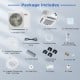 X-Pro 35000 BTU ceiling cassette mini split AC package includes outdoor unit, indoor unit, and installation accessories.