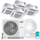 Ceiling cassette mini split AC system with 4 zones, 35000 BTU, and energy-efficient inverter technology for versatile.