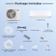 X-Pro 35000 BTU mini split AC package includes 1 outdoor unit, 4 indoor units, and essential installation accessories.