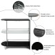 2-holder Bar Table with Tempered Glass Shelf - Gallery View 10 of 10