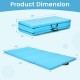 4-panel gymnastics mat in blue, featuring a foldable design with carrying handles, ideal for yoga and martial arts.