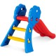Colorful indoor outdoor children's folding slide with gentle slope and easy-to-climb steps, suitable for ages 2-5.
