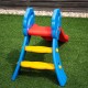 Colorful indoor outdoor children folding slide with gentle slope and easy-to-climb steps for ages 2 to 5 years.