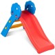 Colorful children's folding up-down slide in red and blue, featuring smooth edges and lightweight design for easy.