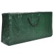 Large green PE storage bag for 9 ft artificial Christmas tree, waterproof with reinforced handles and PVC card slot.